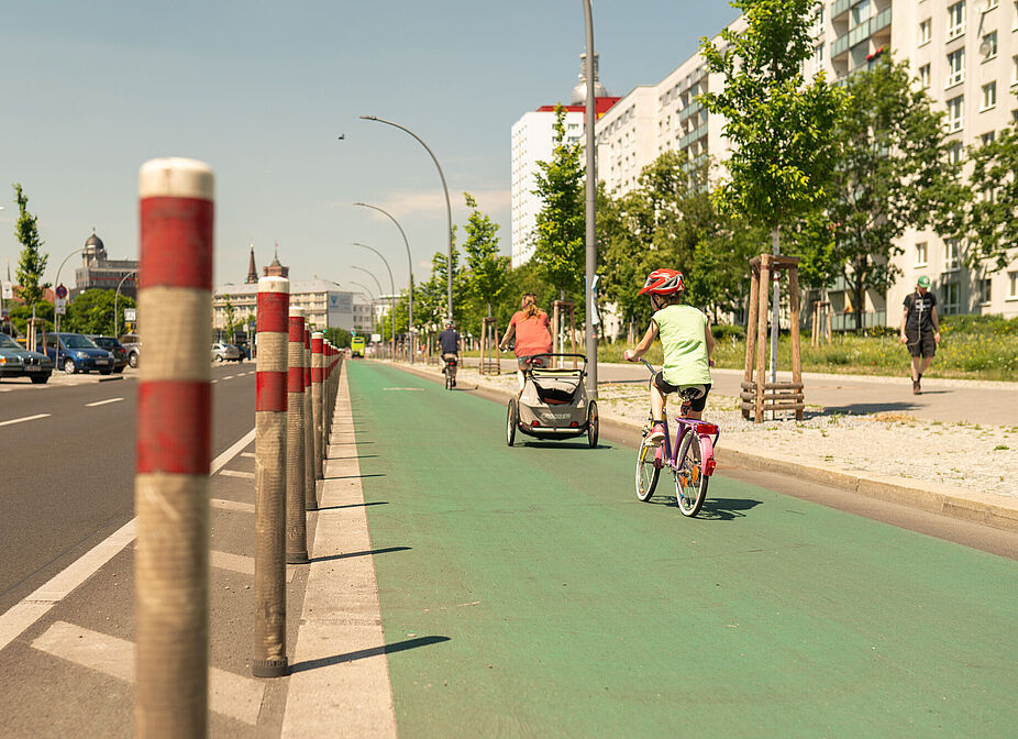Geschützter Radweg